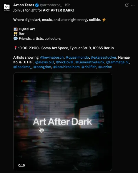 Art After Dark exhibition – Berlin 2025