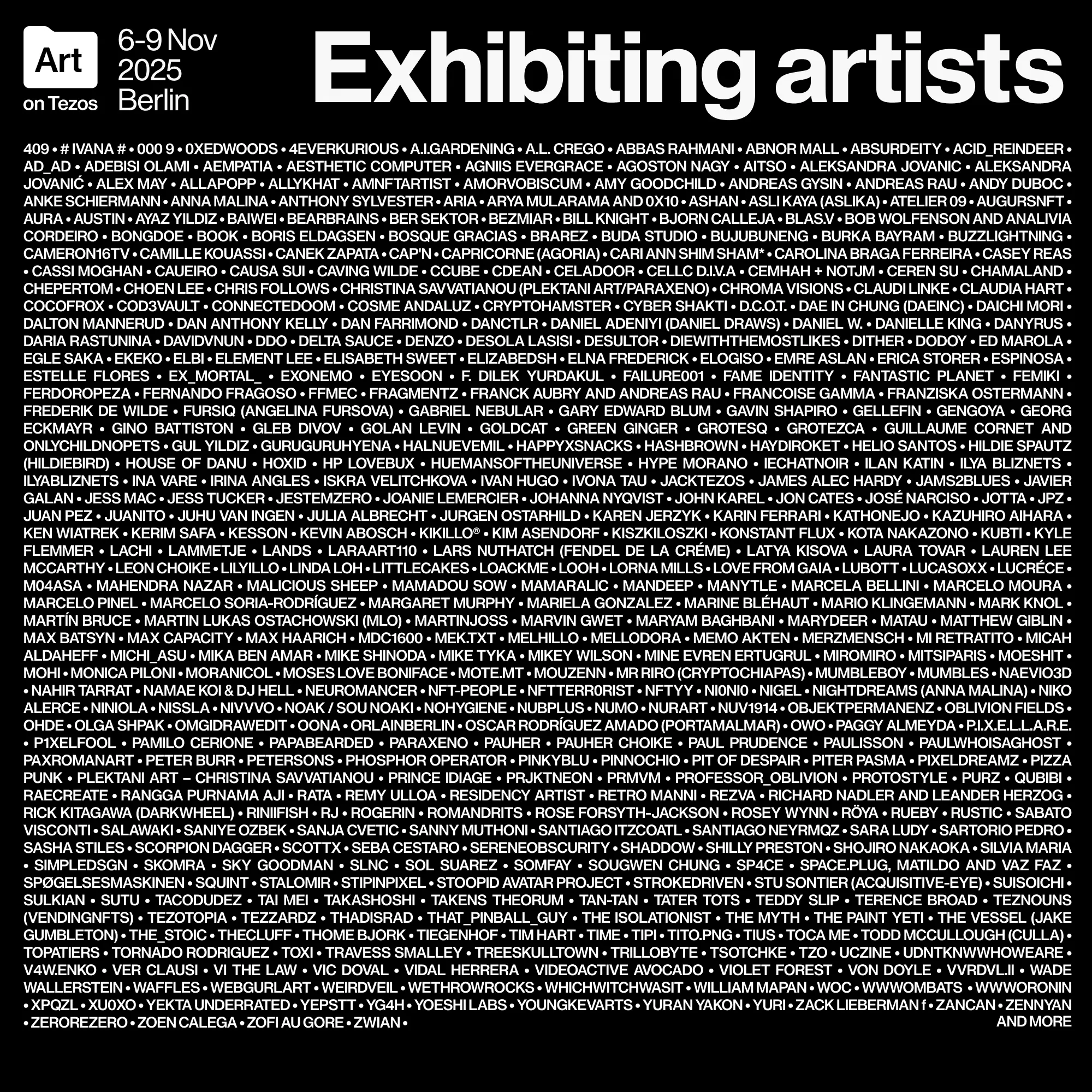 Art on Tezos 2025 official poster