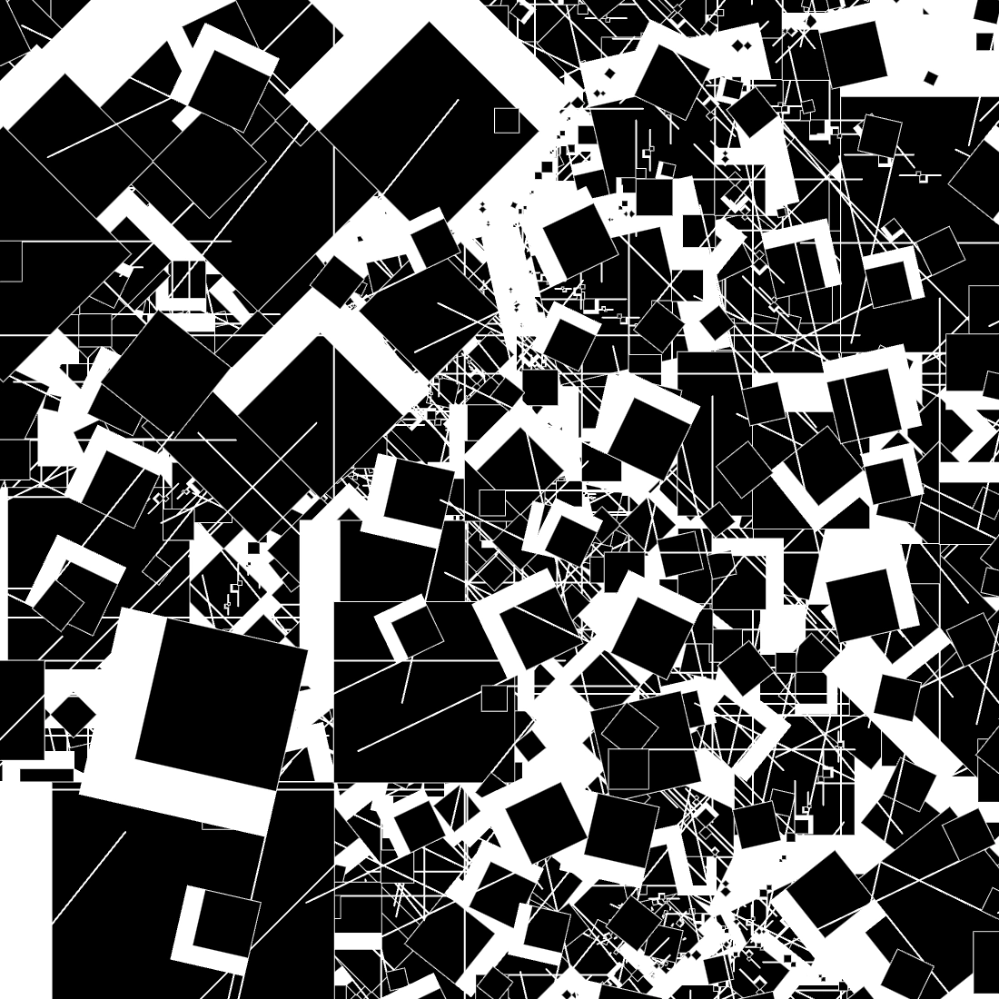 Recursive pattern in black and white